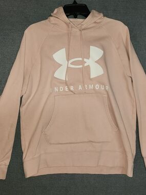 Under Armour Men's Pink Logo Hoodie #325